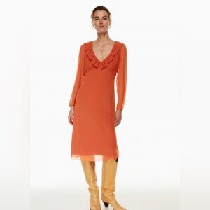 Aritzia - Wilfred Etienne Midi Dress in Revel Red